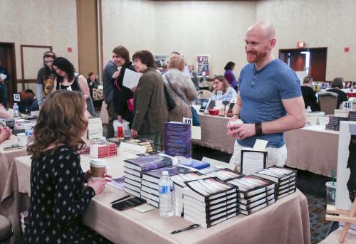 Author and attendees at the Ohioana Book Festival.