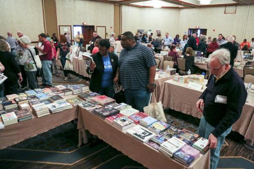 Browsing table at the Ohioana Book Festival.